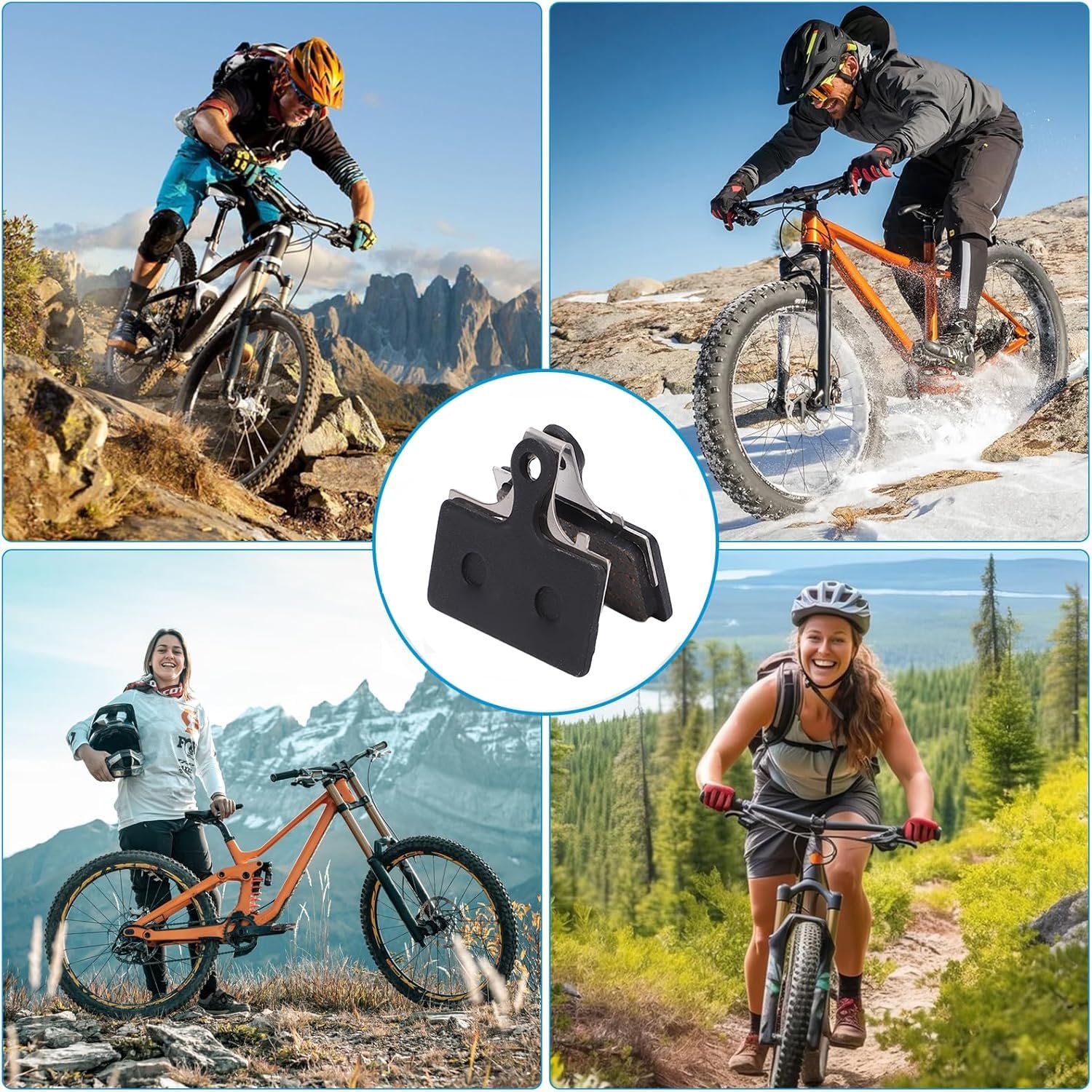 ONBICLE Cycle Disc Braking Pads 4Pair MTB Mountain Resin Disc Brake Pads Bicycle Disc Cycle Brake Pad Disc Machine Pad - Image 4