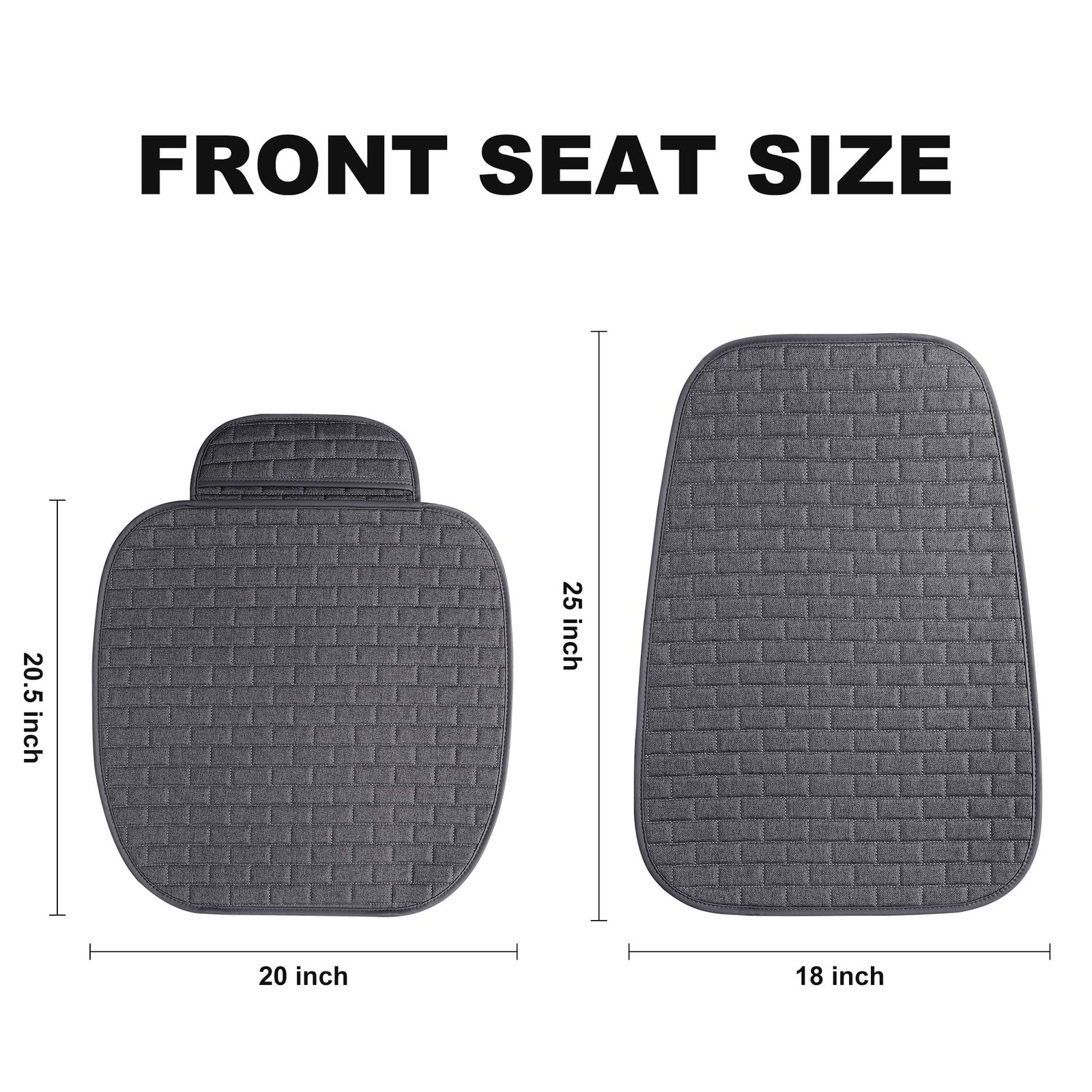Linen Car Seat Covers, Breathable Front Pair Seat Covers for Cars with Non-Slip Protector for All Seasons, Universal Front Seat Covers for Cars, SUVs, Trucks - Image 7